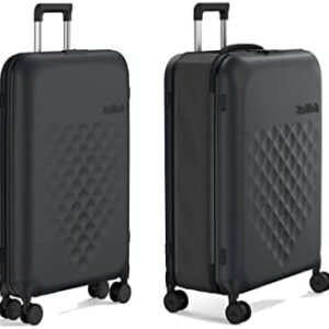 Rollink Flex 360 International Carry-On Fully Collapsible Suitcase - Hardshell, Smooth Double Spinner Wheels, Scratch, Water & Impact Resistant, TSA Lock, (Black, Carry-On International 21-Inch)