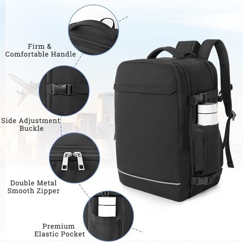 Sinaliy Backpack, Large Backpack for Women Men, 40L Travel Backpack, Personal Item Backpack, Carry On Backpack, Waterproof Backpack for College, Business, Hiking, Work - Image 6