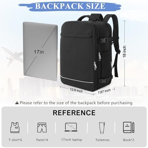 Sinaliy Backpack, Large Backpack for Women Men, 40L Travel Backpack, Personal Item Backpack, Carry On Backpack, Waterproof Backpack for College, Business, Hiking, Work - Image 4
