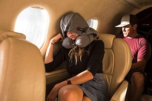 GRAND TRUNK | Hooded Travel Pillow | High-Grade Memory Foam | 360 Neck and Head Support | Carry Bag Included | Storage Pocket | Perfect for Airplane or Car Sleeping - Image 4