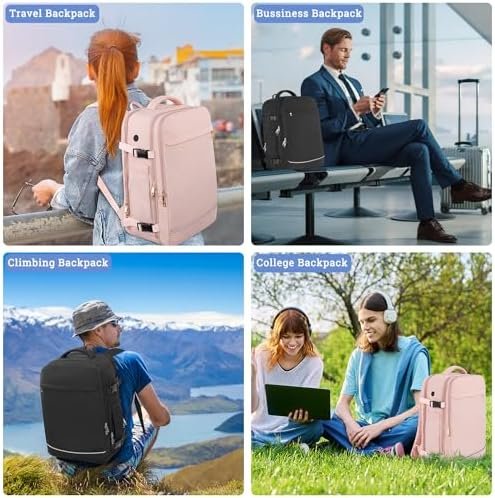 Sinaliy Backpack, Large Backpack for Women Men, 40L Travel Backpack, Personal Item Backpack, Carry On Backpack, Waterproof Backpack for College, Business, Hiking, Work - Image 9