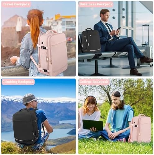 Sinaliy Backpack, Large Backpack for Women, 40L Travel Backpack, Personal Item Backpack, Carry On Backpack, Waterproof Backpack for College, Business, Hiking, Work - Image 9