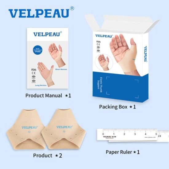 VELPEAU Elastic Thumb Compression Sleeve - Flexibility & Stability. Breathable thumb and wrist sleeve gentle support alleviates discomfort from Arthritis, Joint Pain, Tendonitis, and Sprains. Fits - Image 6