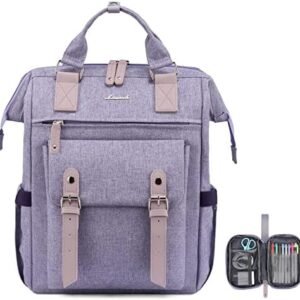 LOVEVOOK Laptop Backpack for Women, Teacher Nurse Bag Work Travel Computer Backpacks Purse,Daypack