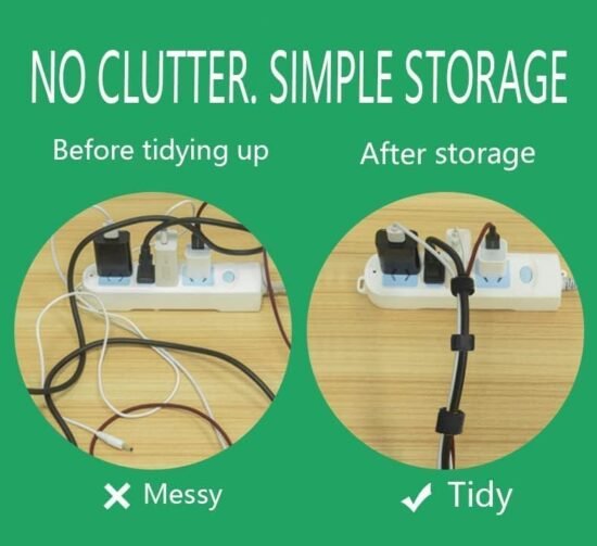 50PC Cable Ties Reusable - Cable Straps Multi-Purpose Tie Wraps Fastening Straps Used for Headphones Phones 1 - Image 5